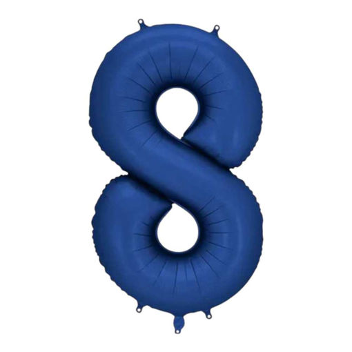 Picture of FOIL BALLOON NUMBER 8 NAVY BLUE 34 INCH